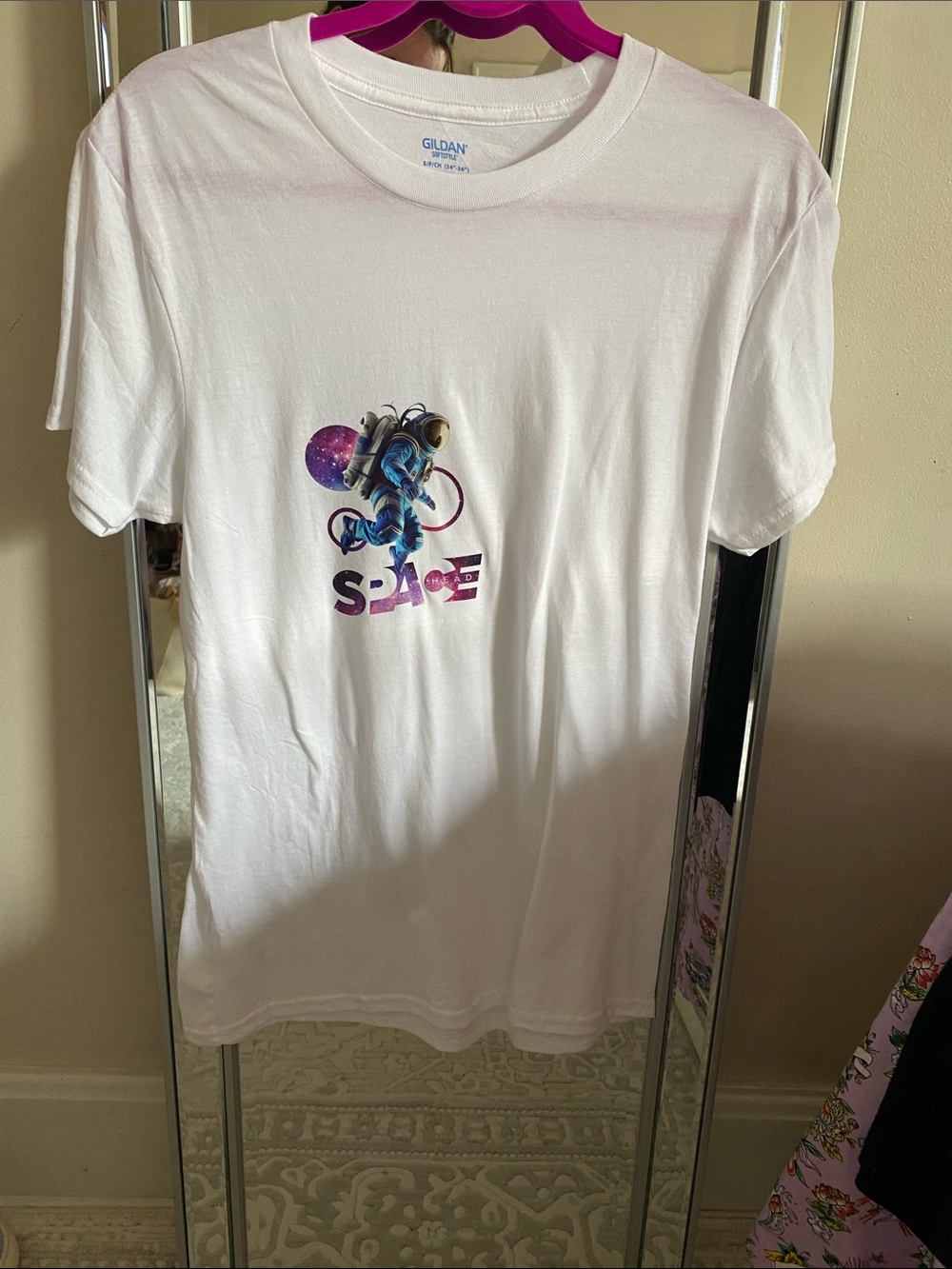 Gildan White Space Graphic Tee - Astronaut Print